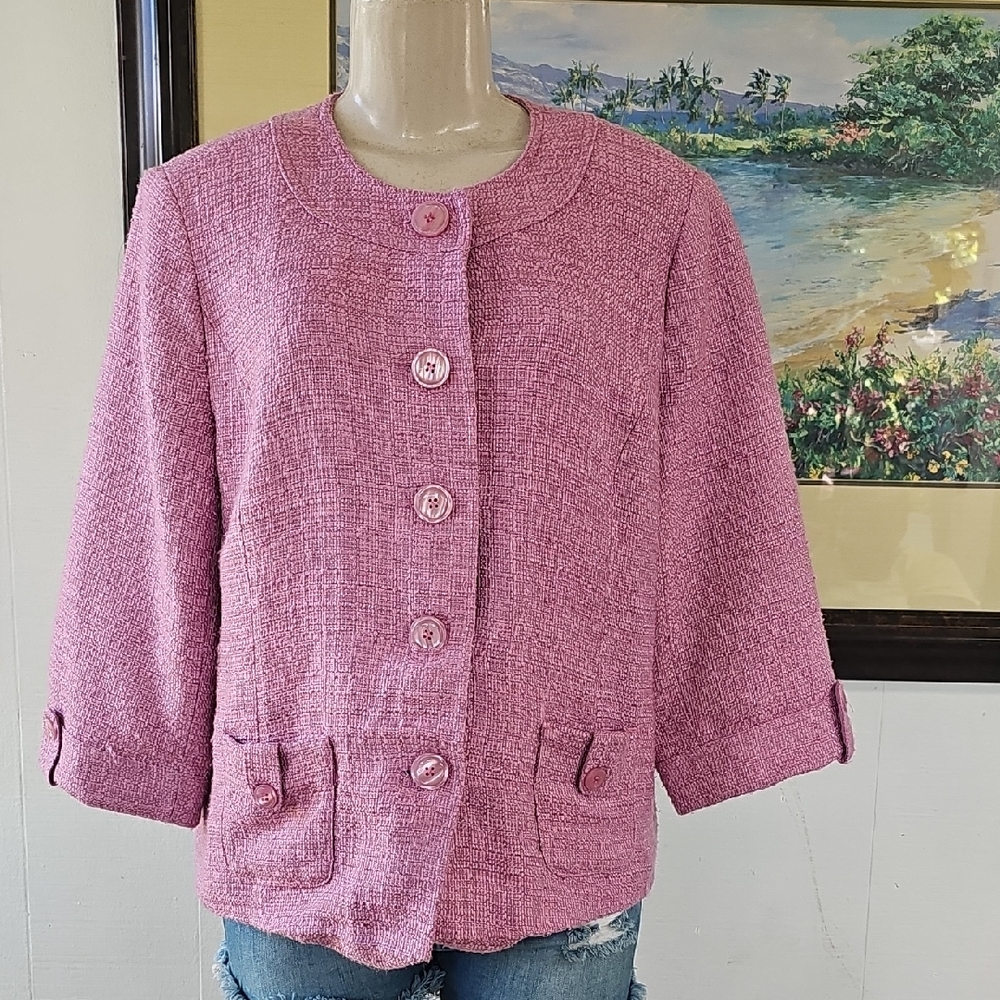 Women's Pink Tweed Jacket